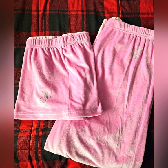 Juicy Couture 3-Piece Womens Pajama Set Lounge Wear Soft Comfy Rhinestone - Picture 8 of 12